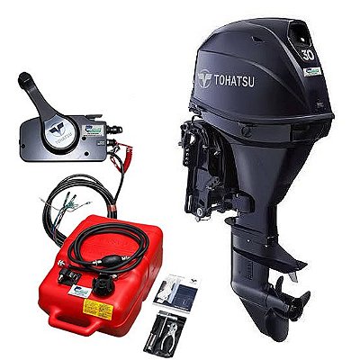 Motor de Popa Tohatsu MFS30DES – 30 HP 4 Tempos com Comando à Distância e Partida Elétrica - Preço P. Rural e PJ