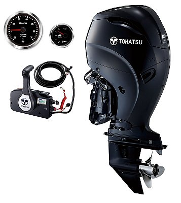 MOTOR DE POPA TOHATSU MFS140AETL – 140 HP 4 TEMPOS COM COMANDO À DISTÂNCIA, PARTIDA ELÉTRICA, RABETA LONGA E POWER TRIM - PREÇO P. RURAL E PJ