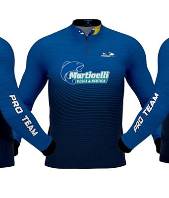 Camiseta de Pesca Presa Viva Dry Flex Martinelli XG azul