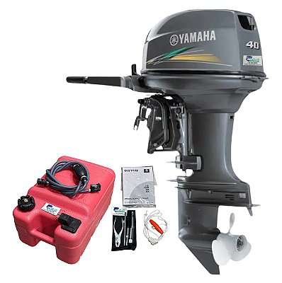 Motor de popa Yamaha 40HP 2T AMHS Partida manual e manche - Preço para Pessoa Jurídica c/ IE ou Produtor Rural