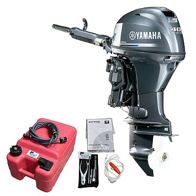 Motor de Popa Yamaha 40 HP FEHDS 4 Tempos — Partida Elétrica, Rabeta Curta e Direção no manche - Preço pessoa física