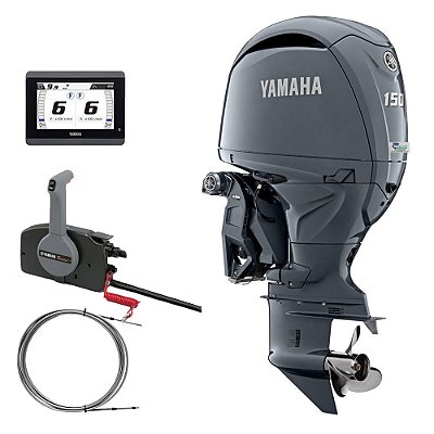 Motor de popa Yamaha 150 HP 4T LETX 25 pol. Elétrico com Comando - Preço Pessoa Física