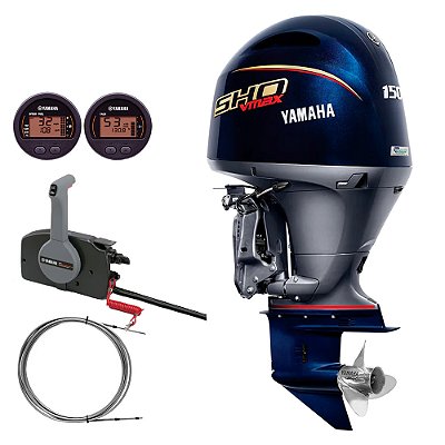 Motor de popa Yamaha VMAX 150 HP 4 Tempos SHO 20 Pol. Comando e Power Trim - Faturamento INSCRIÇÃO ESTADUAL E PRODUTOR RURAL REGIÃO NORTE, NORDESTE E CENTRO-OESTE