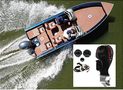 Conjunto Barco Levefort Marajó Matrix 19 Freestyle Special Series+ Mercury 150 HP 4T Pro XS + Acessórios de montagem - Preço motor para PJ ou Produtor Rural