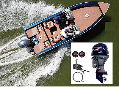 Conjunto Barco Levefort Marajó Matrix 19 Freestyle Special Series+ Yamaha 115 HP 4T VMAX + Acessórios de montagem - Preço motor para PJ ou Produtor Rural