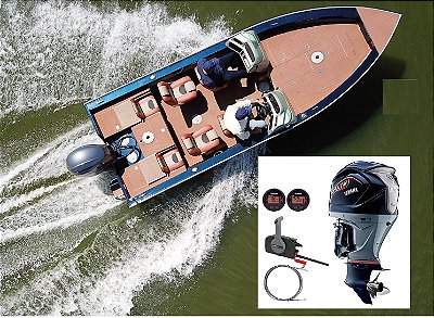 Conjunto Barco Levefort Marajó Matrix 19 Freestyle Special Series+ Yamaha 200 HP 4T VMAX + Acessórios de montagem - Preço motor para PJ ou Produtor Rural