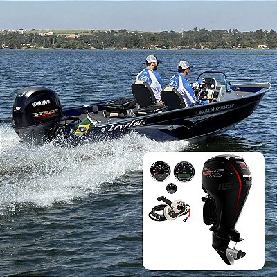 Barco Levefort Marajó Master 17 Freestyle Special Series+ Mercury 115 HP 4T Pro XS Elétrico Power Trim - Fat. PJ+ Carreta Rodoviária+ Acessórios de montagem
