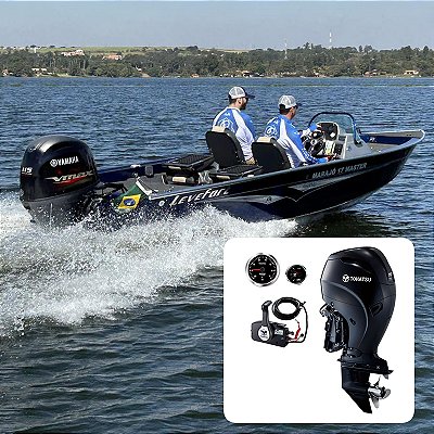 Barco Levefort Marajó Master 17 Freestyle Special Series+  Tohatsu 115 HP 4T Elétrico Power Trim - Fat. PJ+ Carreta Rodoviária+ Acessórios de montagem