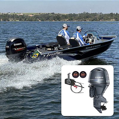Barco Levefort Marajó Master 17 Freestyle Special Series+ Yamaha 115 HP 4T Elétrico Power Trim - Fat. PJ+ Carreta Rodoviária+ Acessórios de montagem