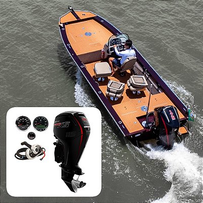 Barco Levefort Grand Apolus Freestyle Special Series+ Mercury 115 HP 4T Pro XS - Fat. PJ + Carreta Rodoviária+ Acessórios de montagem