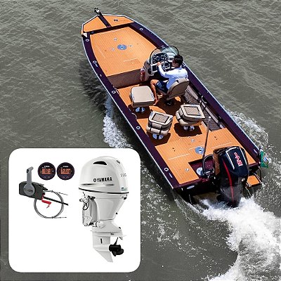 Barco Levefort Grand Apolus Freestyle Special Series+ Yamaha 115 HP 4T Branco - Fat. PJ + Carreta Rodoviária+ Acessórios de montagem