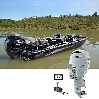 Barco Levefort Grand Apolus S Freestyle Special Series+ Yamaha 150 HP 4T Branco - Fat. PJ + Carreta Rodoviária+ Acessórios de montagem