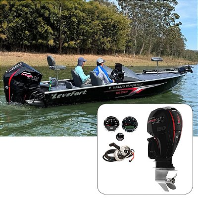 Barco Levefort Marajó Matrix 19 Bass Edition + Mercury 150 HP Pro XS Fat.PJ  + Carreta Rodoviária Trucada + Acessórios de navegação