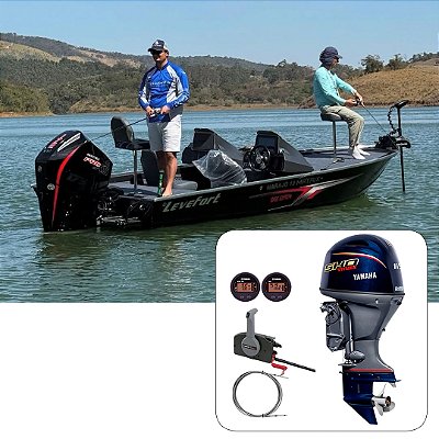 Barco Levefort Marajó Matrix 19 Bass Edition +  Yamaha 115 Vmax  Fat.PJ  + Carreta Rodoviária Trucada + Acessórios de navegação