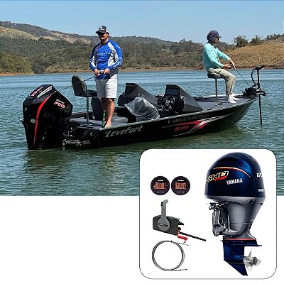 Barco Levefort Marajó Matrix 19 Bass Edition +  Yamaha 175 Vmax  Fat.PJ  + Carreta Rodoviária Trucada + Acessórios de navegação