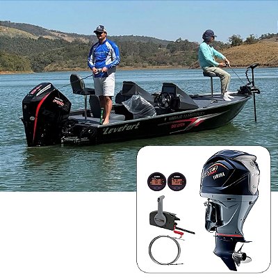 Barco Levefort Marajó Matrix 19 Bass Edition +  Yamaha 200 Vmax  Fat.PJ  + Carreta Rodoviária Trucada + Acessórios de navegação