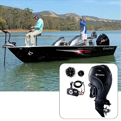 Barco Levefort Marajó Matrix 19 Bass Edition +  Tohatsu 115 HP Fat.PJ  + Carreta Rodoviária Trucada + Acessórios de navegação