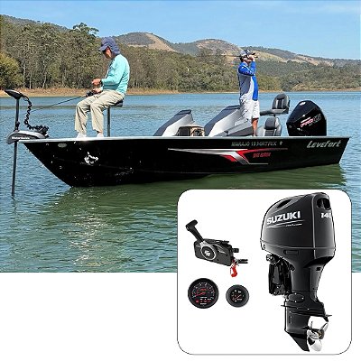 Barco Levefort Marajó Matrix 19 Bass Edition +  Suzuki 140 HP Fat.PJ  + Carreta Rodoviária Trucada + Acessórios de navegação