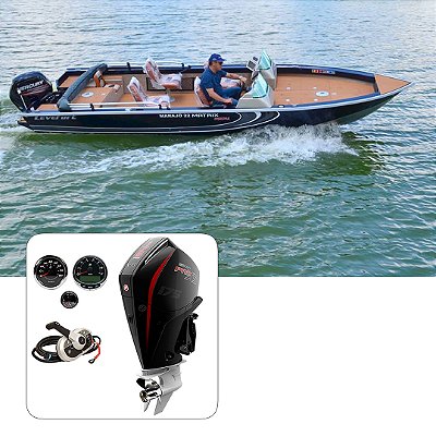 Barco Levefort Marajó Matrix 22 + Mercury 175 HP Pro XS + Carreta Rodoviária Trucada + Acessórios de navegação - Preço do motor para PJ ou Produtor Rural