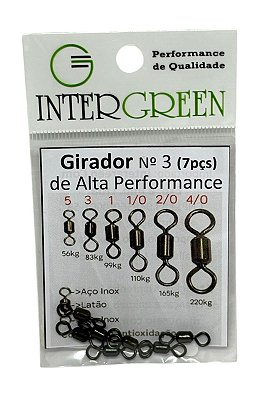 Girador Black Intergreen 3 (7pçs) Alta performance