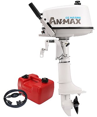 Motor de popa Anmax 5 HP 2T Manche Manual - Preço PJ ou Produtor Rural