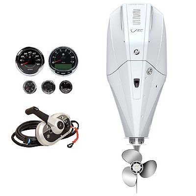 Motor de popa Mercury 225 HP EFI V6 L 20" Branco Comando mecânico  - Faturamento INSCRIÇÃO ESTADUAL E PRODUTOR RURAL REGIÃO NORTE, NORDESTE E CENTRO-OESTE