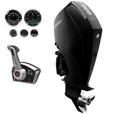 Motor de popa Mercury 300 HP EFI V8 XL 25" Preto DTS Comando Eletrônico - Faturamento INSCRIÇÃO ESTADUAL E PRODUTOR RURAL REGIÃO NORTE, NORDESTE E CENTRO-OESTE