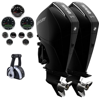 Parelha motor de popa Mercury 2X 225 HP EFI 4T V6 25" Comando Mecânico - Faturamento INSCRIÇÃO ESTADUAL E PRODUTOR RURAL REGIÃO NORTE, NORDESTE E CENTRO-OESTE