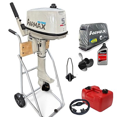 Motor de popa Anmax 5 HP 2T + Special Kit - Edição Exclusiva Martinelli - Preço CNPJ ou Produtor Rural