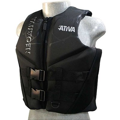 Colete Salva-vidas Ativa homologado neopreme Neoativa Jt20 GG 150 torax Prata