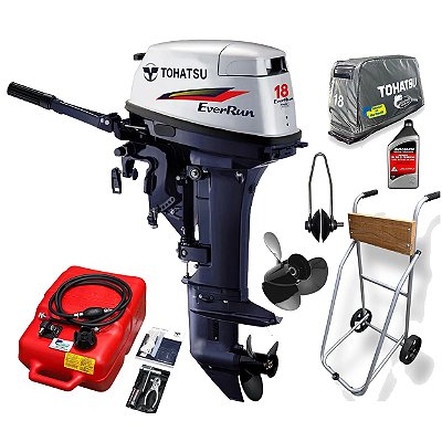 Motor de popa Tohatsu 18 HP 2 Tempos Ever Run MX18E2S + Special Kit - Edição Exclusiva Martinelli - Faturamento CNPJ ou Produtor Rural (exceto SP)