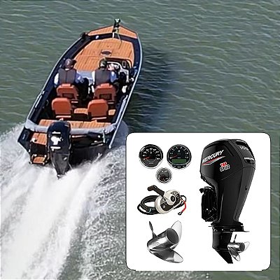 Barco Martinelli Strike 6.0 Freedeck + Mercury 100 HP 4T Top Speed Fat. PJ + Acessórios montagem