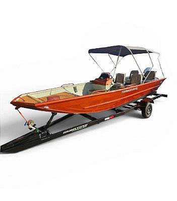 Barco Tornado 600 BASS SD com Mercury 30 HP 2T partida elétrica e comando preço PJ + Carreta Rodoviária + Acessórios de navegação montados - Pronta Entrega