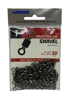 Girador cartela Marine Sports Brass Rolling Swivel nº 1 com 50 pç 58kg 128lb
