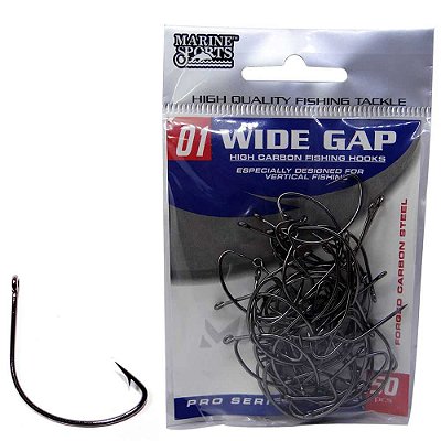 Anzol Marine Sports Wide Gap CP 01 com 50 unid. Preto