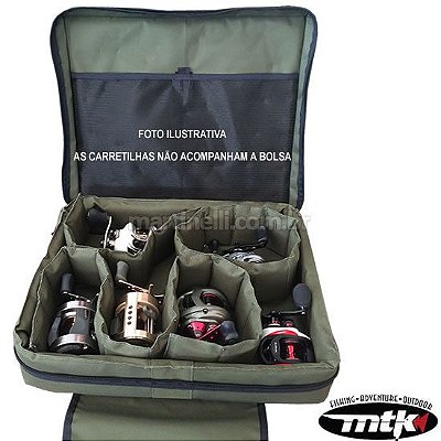 Bolsa porta carretilhas multipla MTK - comporta até 9 carretilhas