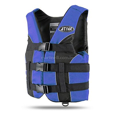 Colete Salva-vidas homologado Classe V Ativa azul GG regulável acima de 110 Kg