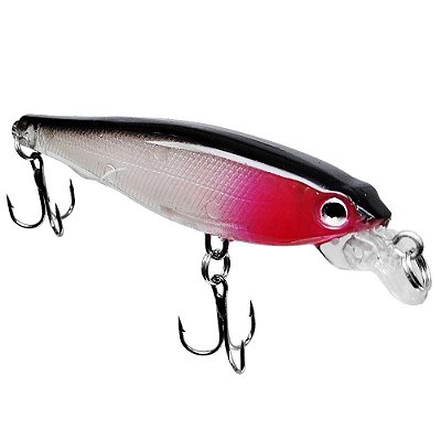 Isca Action 3D Minnow 70 Cor Cabeça Vermelha - Similar Yo-zuri