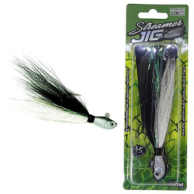 Isca artificial Marine Sports Streamer Jig JH 10g Cor BW By Johnny Hoffmann