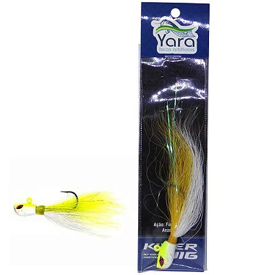 Isca artificial Yara Killer Jig 15g Amarelo e Branco Cor 45 - 1745