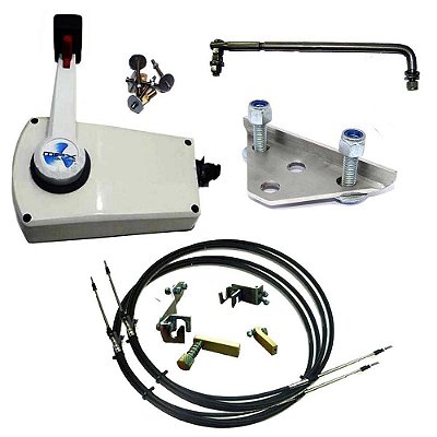 Kit De Adaptação Motor Mercury 25 Sea Pro / 30hp Manual Para Comando A Distância, Completo Com Cabo De Comando 10 Pés