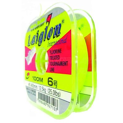 Linha monofilamento Laiglon amarela 0,37mm - 20 lbs - 100 m - made in japan