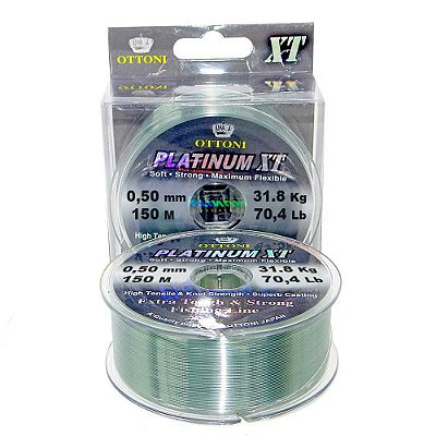 Linha Monofilamento Platinum XT BOX 0,50mm 31,89kg 150m