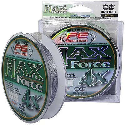 Linha multif Maruri Max Forc 4x 150m0,14mm18lb 8,32kgcinza