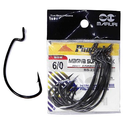 Anzol Pinnacle Magna Super Lock 6/0 Off Set c/ 10 un.