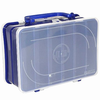 Estojo Hi Duplo 12 Repartições 13x20cm Azul Ed-12-a