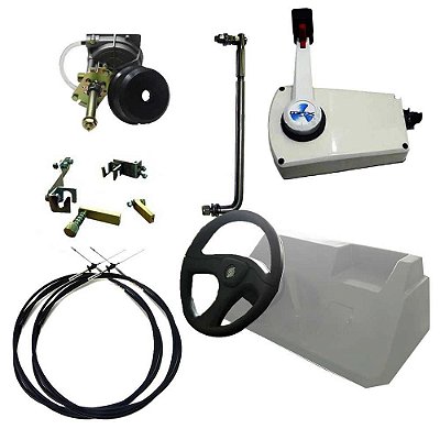 Kit adaptação Mercury 25 / 30 hp (Japonês) Comando e Direção 10 pés