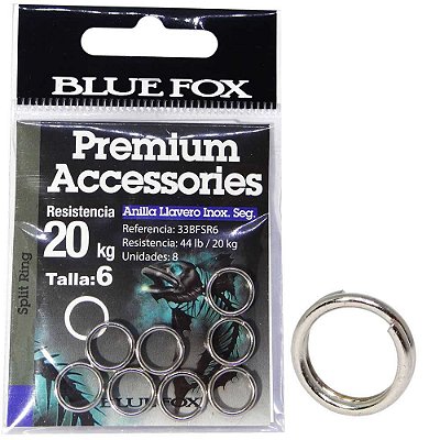 Argola Anel Inox Blue Fox Size 06 33bfsr3 c/ 9 un.