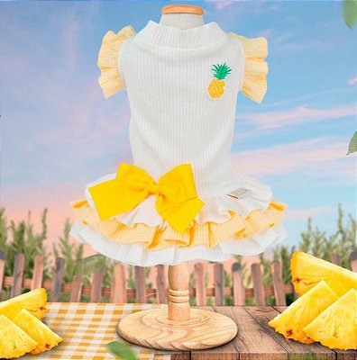 Vestido Canelado - Abacaxi