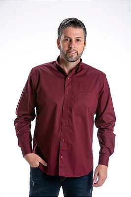 Camisa Lisa | Manga Longa Tradicional - 100% Algodão